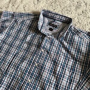 Ariat Pro Series Button Down Plaid Shirt Men’s 2XL Red & Blue Western Rodeo NWOT